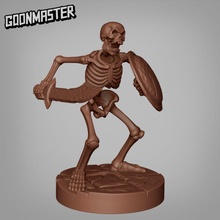 skeleton - scimitar shield tabletop ancient fantasy master medieval minion monster rpg tomb undead enemy dungeon dnd pathfinder goon 3d print model - Mito3D