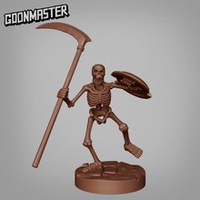 skeleton - scyth tabletop ancient fantasy master medieval minion monster rpg tomb undead enemy dungeon dnd pathfinder goon 3d print model - Mito3D