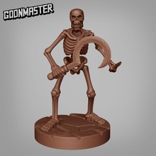 skeleton - sickle tabletop ancient fantasy master medieval minion monster rpg skull tomb undead enemy dungeon dnd pathfinder goon 3d print model - Mito3D