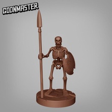 skeleton - spearman2 tabletop ancient fantasy master medieval minion monster rpg tomb undead enemy dungeon dnd pathfinder spearman goon 3d print model - Mito3D