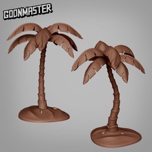 palm tree bundle tabletop desert plant terrain miniature dnd pathfinder scatter foliage 3d print model - Mito3D