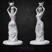 Livana estándar licencia Tienda oscuro fantasía hembra gótico mujer sangre magia bruja dnd ritual sacrificio hechicera 3d print model - Mito3D
