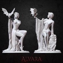 alvara - standard license store bat cute dark gothic sexy vampire woman large pinup dnd vampires 3d print model - Mito3D