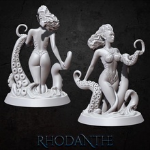rhodanthe - standard license store monster ocean water nymph mermaid elemental tentacles underwater dnd siren element druid 3d print model - Mito3D