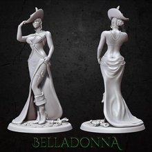 belladonna - standard license store bones cute fantasy pirate woman witch coins pinup dnd powerful muskateer 3d print model - Mito3D
