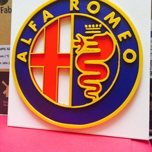 alfa romeo emblema 3d peças reposição carro logotipo carros logotipos alfaromeo 3d print model - Mito3D