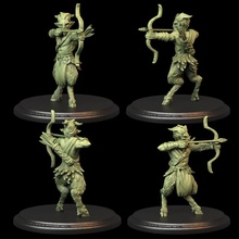 2x faun archer tabletop fantasy sculpture wargaming miniature satyr creatures 28mm dnd 32mm 3d print model - Mito3D