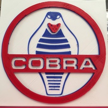cobra 3d amblemi sanat hayranı araba logo logoları kobra 3d print model - Mito3D