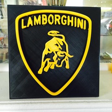 lamborghini 3d amblemi sanat hayranı araba logo logoları 3d print model - Mito3D