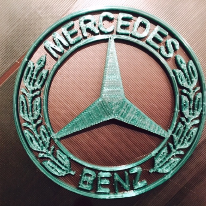 mercedes benz 3d emblem fan art car logo cars logos mercedesbenz 3D print model - Mito3D