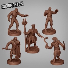 mummy bundle tabletop ancient desert egypt fantasy master medieval minion monster rpg tomb undead enemy pharaoh dungeon dnd pathfinder goon 3d print model - Mito3D