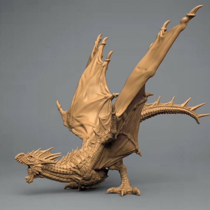 vahşi Wyvern masaüstü canavar medfan 3D print model - Mito3D
