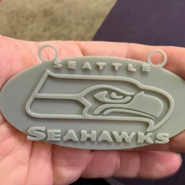 Seahawks cabide stl futebol sla Seattle 3D print model - Mito3D