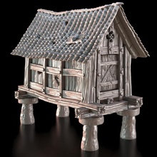 horreo tabletop history house medieval stone celtic creepy wooden scenery 3d print model - Mito3D