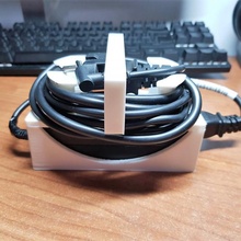dizüstü bilgisayar şarj cihazı kablo paketlemek hp not defteri Kulp destek pc güç arz 3d print model - Mito3D