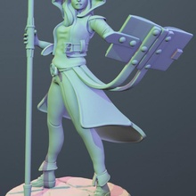 sorceress tabletop female mini woman character magic miniature witch 3d print model - Mito3D