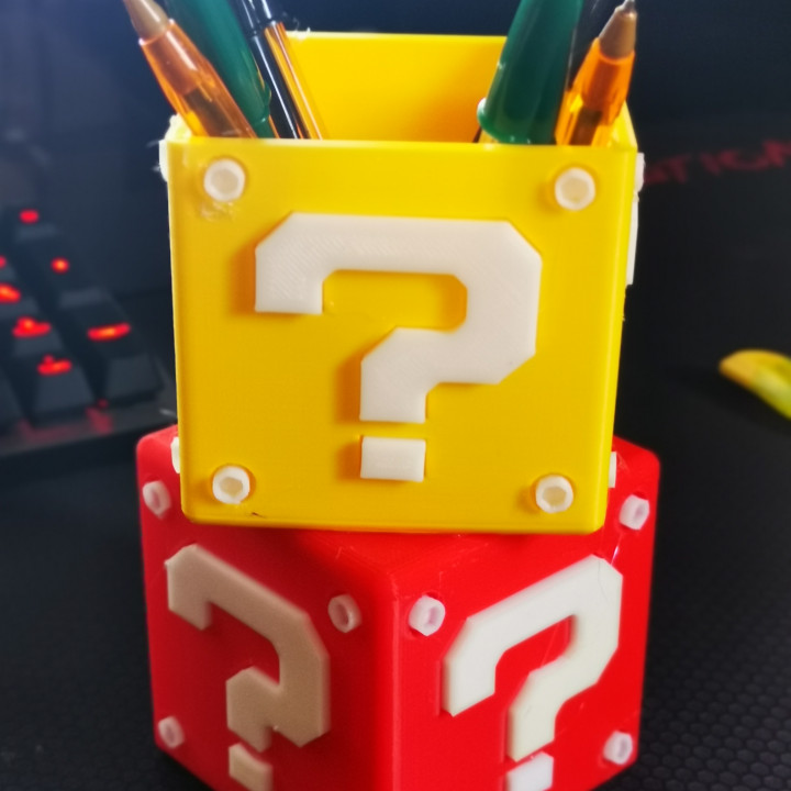 lapicero Mario bros titolare supporto penna matita penpot portamatite 3D print model - Mito3D