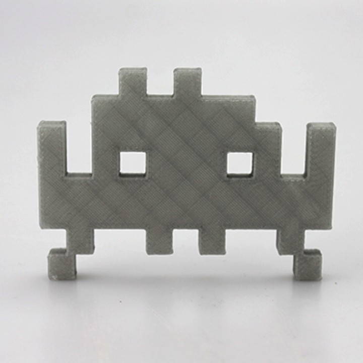space invader 25points fan art download 3d downloadable file myminifactory objects print printable printer stl atari games free&lt videogames 3D print model - Mito3D