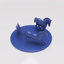 horses desk sculpture store animal miniatures nature horse sculptures decor 3d print model - Mito3D