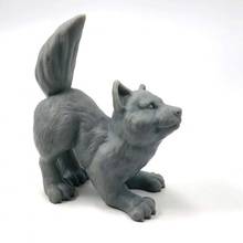 lobo apoia livre Lobo filhote esculpir brinquedos jogos escultura suporte 3d print model - Mito3D