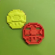 Mario fungo pixel biscotto taglierina gioco giochi cookiecutter 3d print model - Mito3D