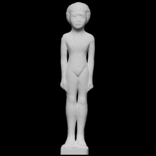 wooden female figure scan hair hands nude naked hunt photogrammetry ireland short openglam 3d print model - Mito3D
