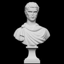 busto emperador escanear retrato escultura Roca blanco mármol rosado italiano subasta private collection 17th century cristianas jaspeado 3d print model - Mito3D