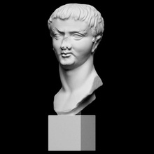 fallimento imperatore tiberio scansione testa uomo ritratto romano righello scultura marmo privato christies 3d print model - Mito3D