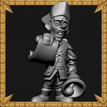 villagers town crier tabletop 3d print model - Mito3D