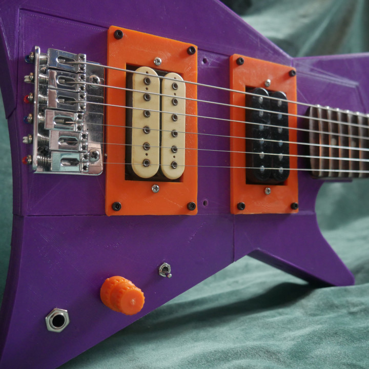 mistreater electric guitar body 3D print model - Mito3D