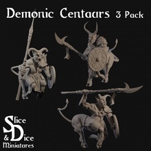 demonic centaurs demon fantasy horror rpg centaur tabletop cavalry wargame dnd 3d print model - Mito3D