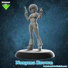 noxima noxy brown female retro detective vigilante pulp urban babe noir 3d print model - Mito3D