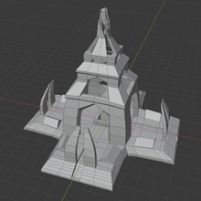 ancient fiction temple building boardgame antiguo templo construcci ficci sim trico symmetry 3d print model - Mito3D