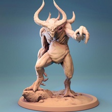 horned demon tabletop print lord horn fiend dnd hezrou lotp 3d print model - Mito3D