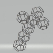 Pentagon Kreuz diskret 3d print model - Mito3D