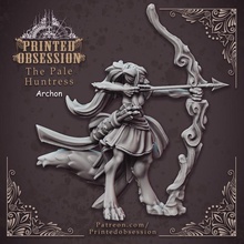 pale huntress - celestial heaven hath fury 32 mm tabletop dragon female fox girl hell kickstarter scale woman miniature dungeon dnd 3d print model - Mito3D