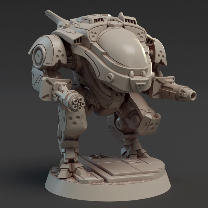 Cyberpunk Alter ced Tischplatte Miniaturen Roboter scifi mech Schmiede Titan 3D print model - Mito3D