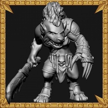 gnoll clawmaster tabletop 3d print model - Mito3D