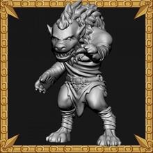 gnoll warcaster tabletop 3d print model - Mito3D