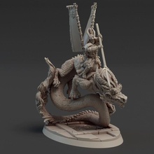 dragon cavalry 1 tabletop fantasy miniatures forge rider titan 3d print model - Mito3D