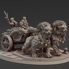 Ejderha imparatorluk araba masaüstü minyatürler dövme titan 3d print model - Mito3D