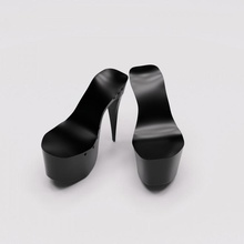 custom high heels fashion black elegant foot shoes white contemporary leather footware 3d print model - Mito3D