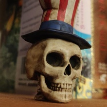 morte patriote crâne chapeau Amérique Etats Unis forme vote étoiles rayures 3d print model - Mito3D