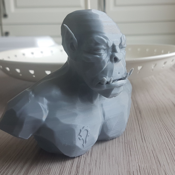 ork büst fantezi yüzük Kral Warcraft vay bozmak 3D print model - Mito3D