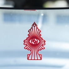 freshens car ornament eye hanger pine tree air mirror eyes illusion rearview view rear freshener 3d print model - Mito3D