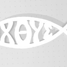 ichthys cristiano pesce 3d print model - Mito3D