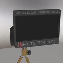 7 touchscreen enclosure monitor pi raspberry screen lcd hdmi cyberdeck 3d print model - Mito3D