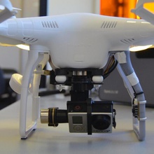 Fahrwerk phantom ii verbesserte Bild clearance gadgets Elektronik Drohne Ersatzteile gimbal phantomii landinggear Landung rcbanner 3d print model - Mito3D