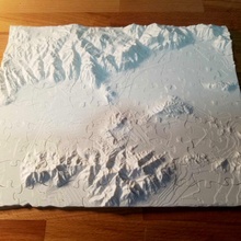 terrain puzzle - wasatch utah jigsaw salt valley mountain topography lake 3d print model - Mito3D