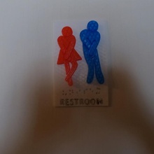 Geschlecht Toilette Teller brail Badezimmer 3d print model - Mito3D